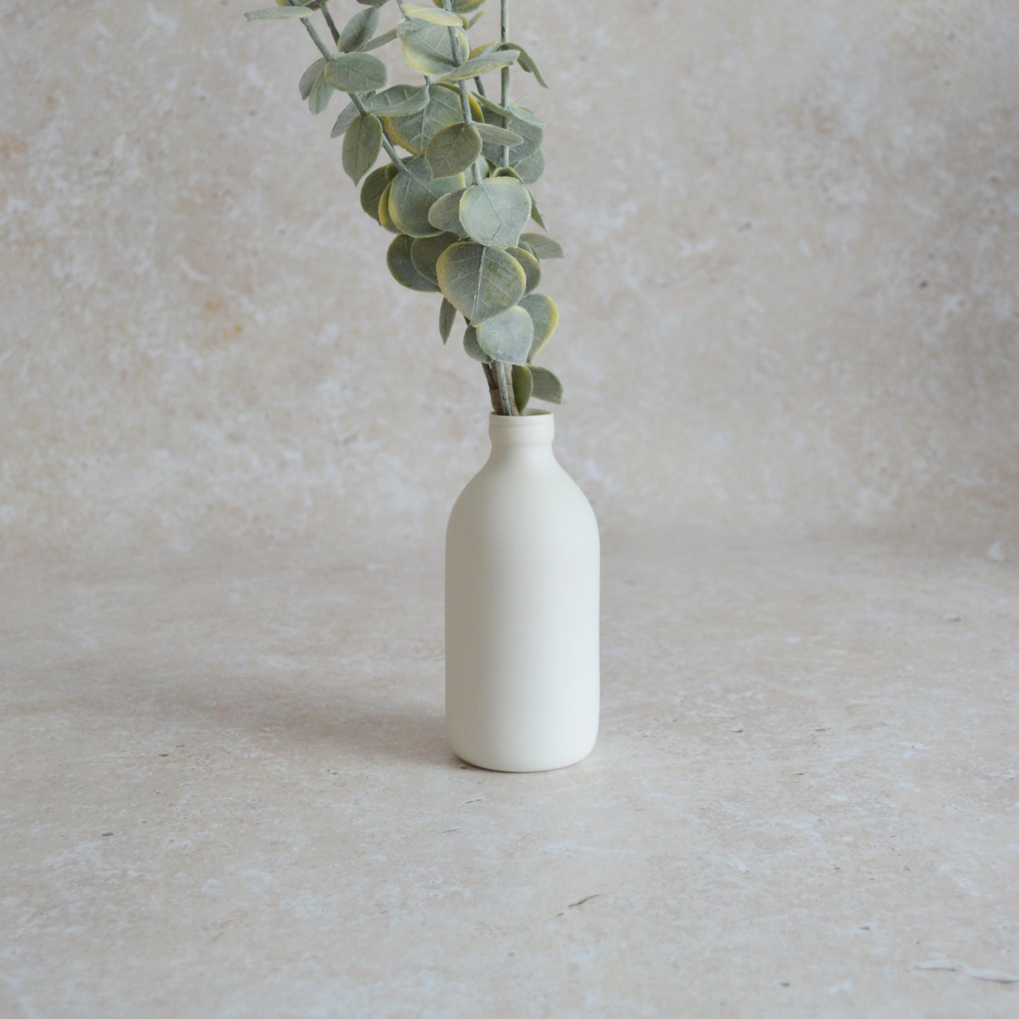 Seconds* Large White Bottle Vase With A Gold Embossed Heart | Flower Vase | Porcelain Vase (B56)