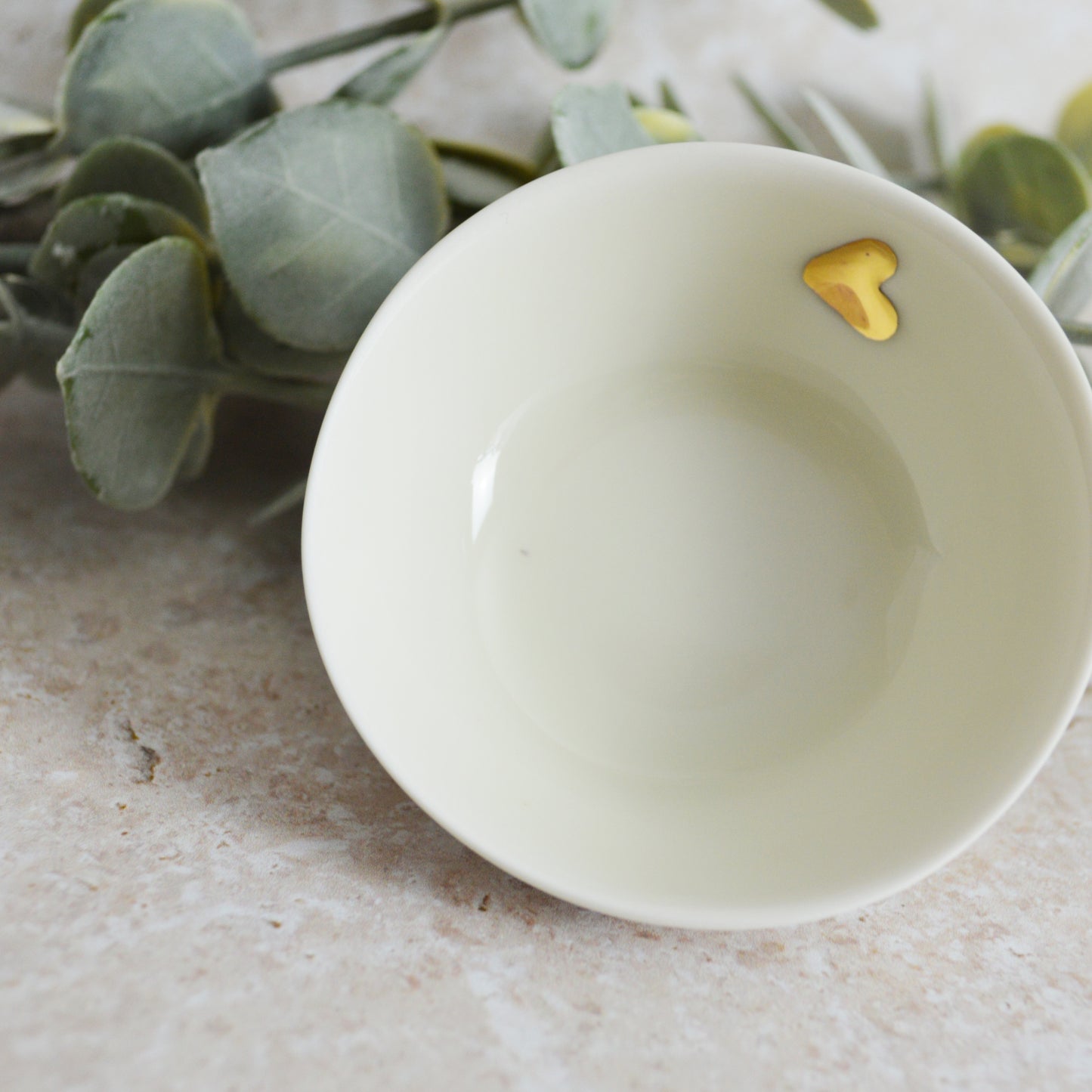 Seconds* Small Trinket/Ring Dish With A Gold Embossed Heart | Ring Dish | Jewellery | Porcelain (A12, A11, B58, B59)