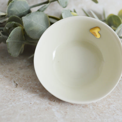Seconds* Small Trinket/Ring Dish With A Gold Embossed Heart | Ring Dish | Jewellery | Porcelain (A12, A11, B58, B59)