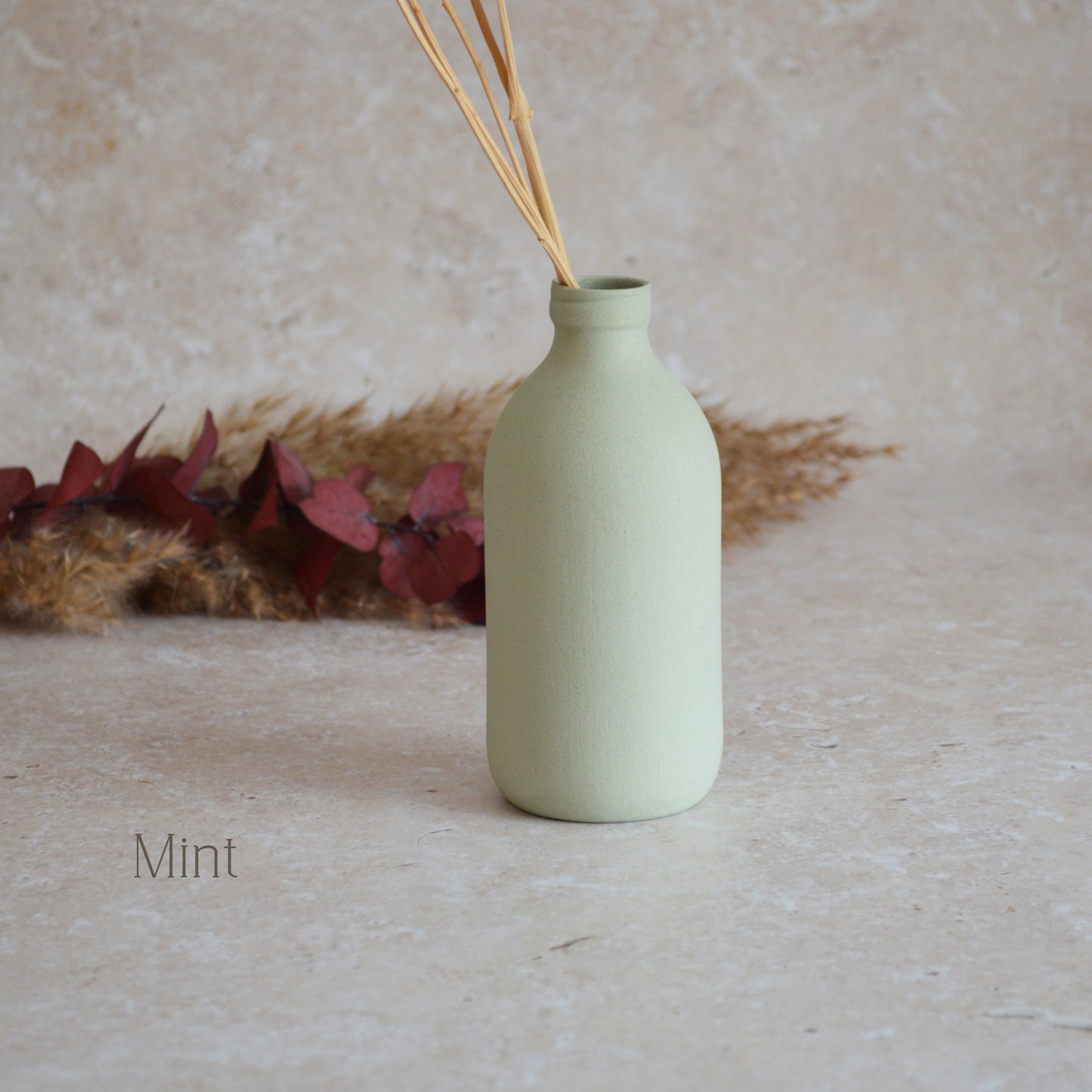 Sample* Seconds* Large Stoneware Pastel Bottle Vases | Flower Vase | Bottle Vase | Stoneware (B55,B57,B60,B63,B66)