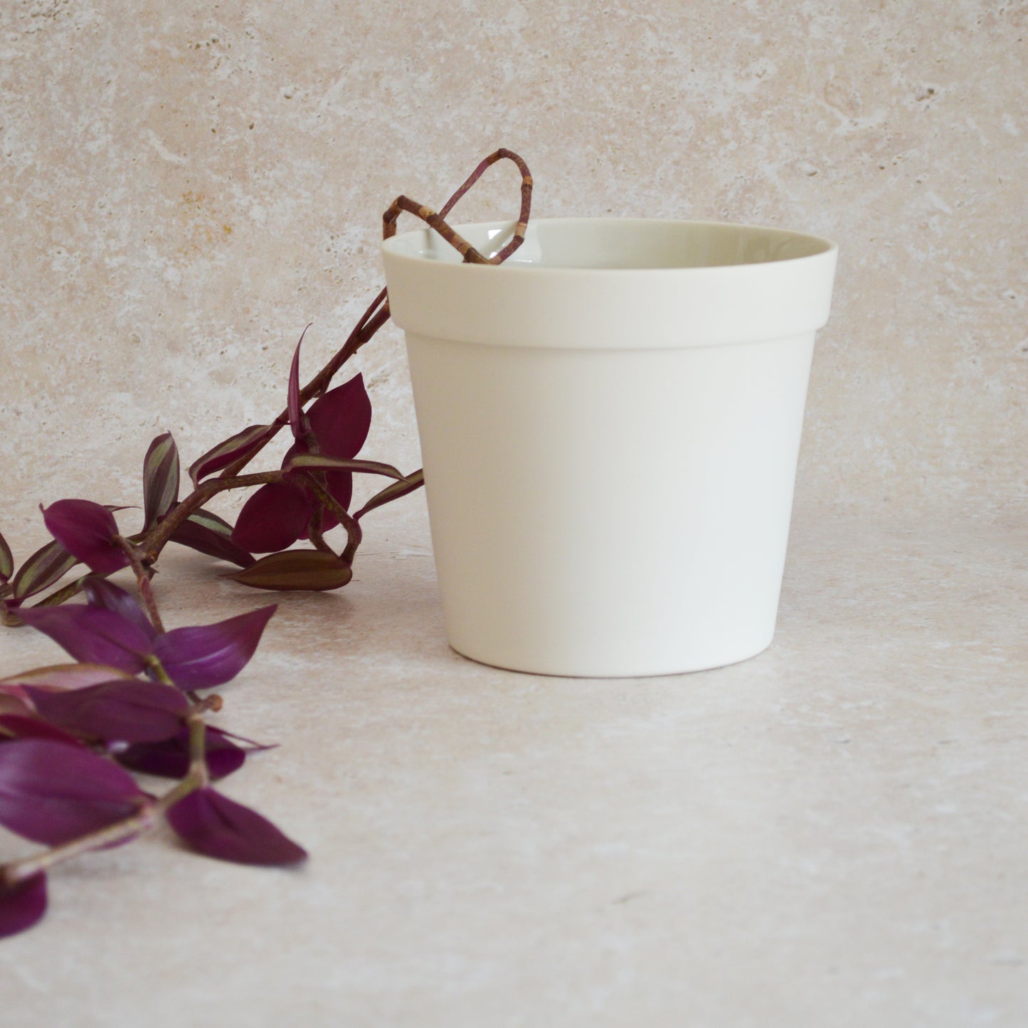 Discontinued* Seconds* Medium Flower Pot With A Gold Heart Made From Porcelain | Plant Pot | White Flower Pot | Porcelain (B95)