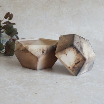 Smoke Fired Dodecahedron | Large | Smoke Fired | Porcelain