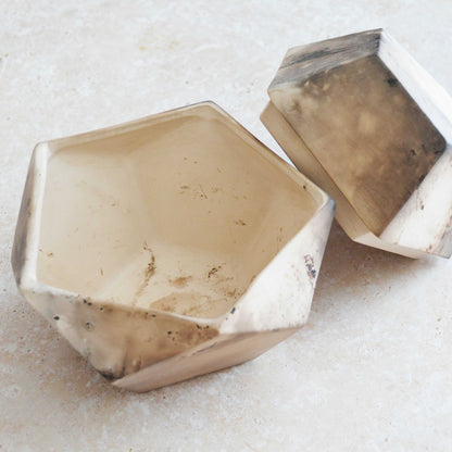 Smoke Fired Dodecahedron | Large | Smoke Fired | Porcelain