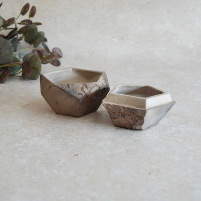 Smoke Fired Textured Dodecahedron | Medium | Smoke Fired | Porcelain