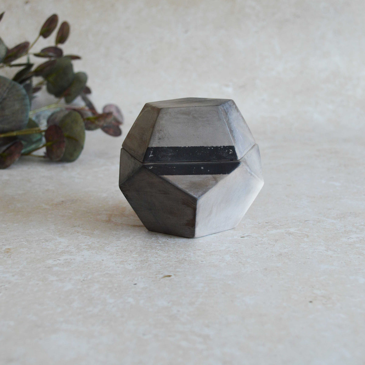 Smoke Fired Dodecahedron | Medium | Smoke Fired | Porcelain