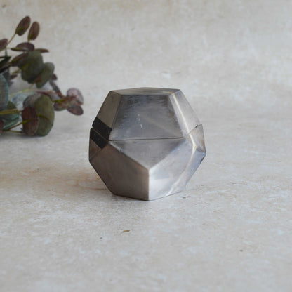 Smoke Fired Dodecahedron | Medium | Smoke Fired | Porcelain