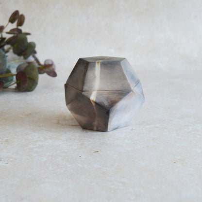 Smoke Fired Dodecahedron | Medium | Smoke Fired | Porcelain