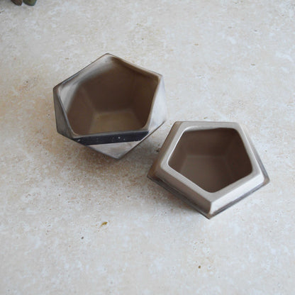 Smoke Fired Dodecahedron | Medium | Smoke Fired | Porcelain
