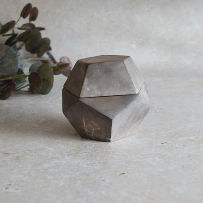 Smoke Fired Dodecahedron with a Mis Match Pattern | Medium | Smoke Fired | Porcelain