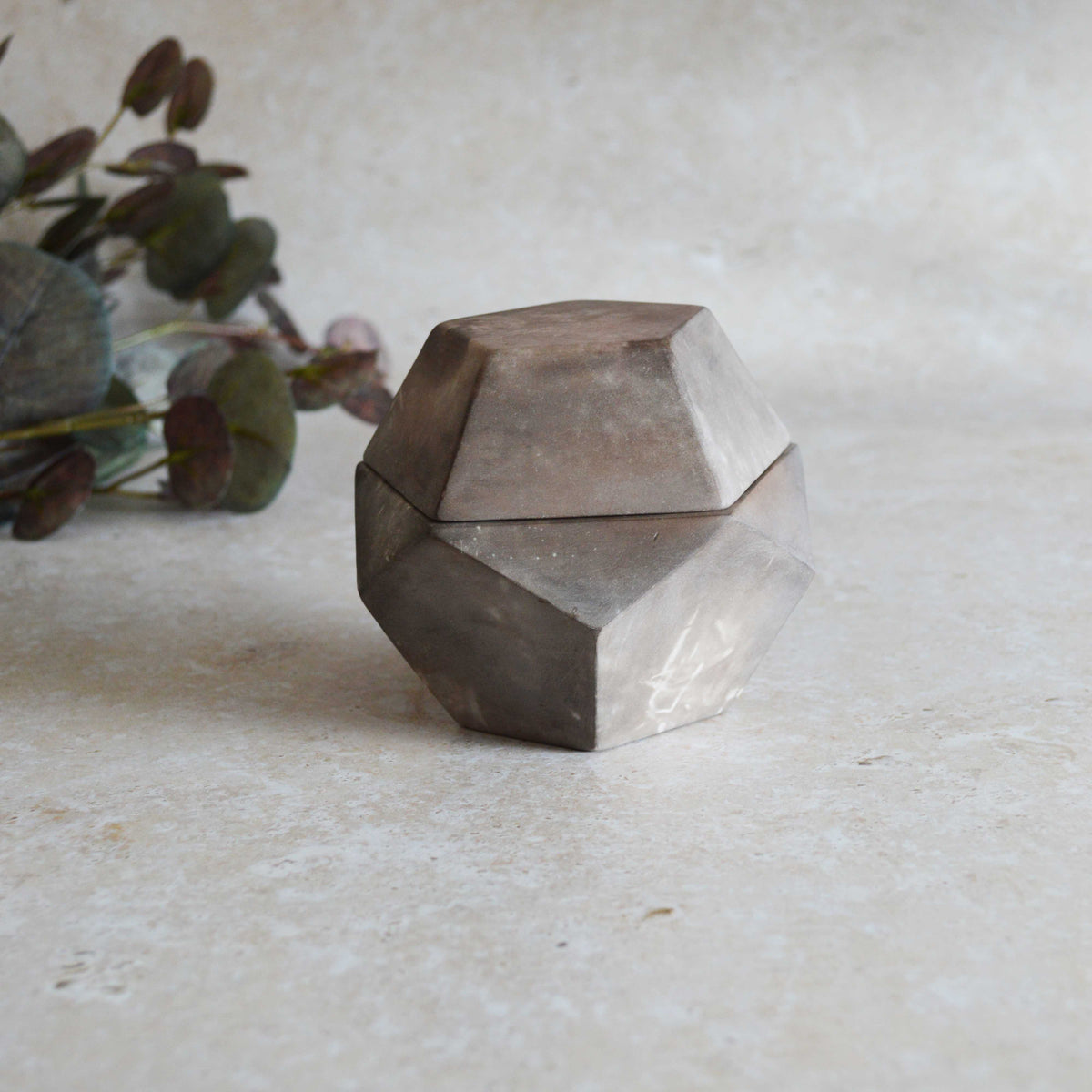 Smoke Fired Dodecahedron with a Mis Match Pattern | Medium | Smoke Fired | Porcelain