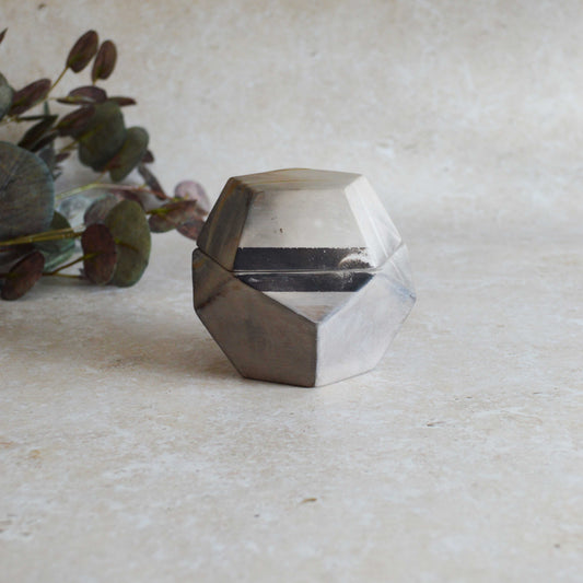 Smoke Fired Dodecahedron | Medium | Smoke Fired | Porcelain