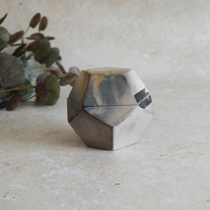 Smoke Fired Dodecahedron | Medium | Smoke Fired | Porcelain