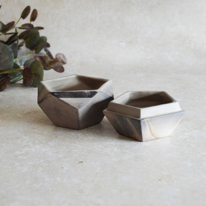 Smoke Fired Dodecahedron | Medium | Smoke Fired | Porcelain