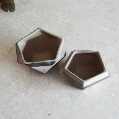 Smoke Fired Dodecahedron | Medium | Smoke Fired | Porcelain
