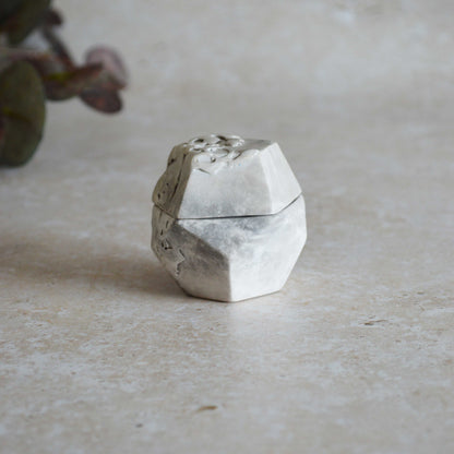 Smoke Fired Dodecahedron | Textured Small | Smoke Fired | Porcelain