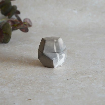 Smoke Fired Dodecahedron | Small | Smoke Fired | Porcelain