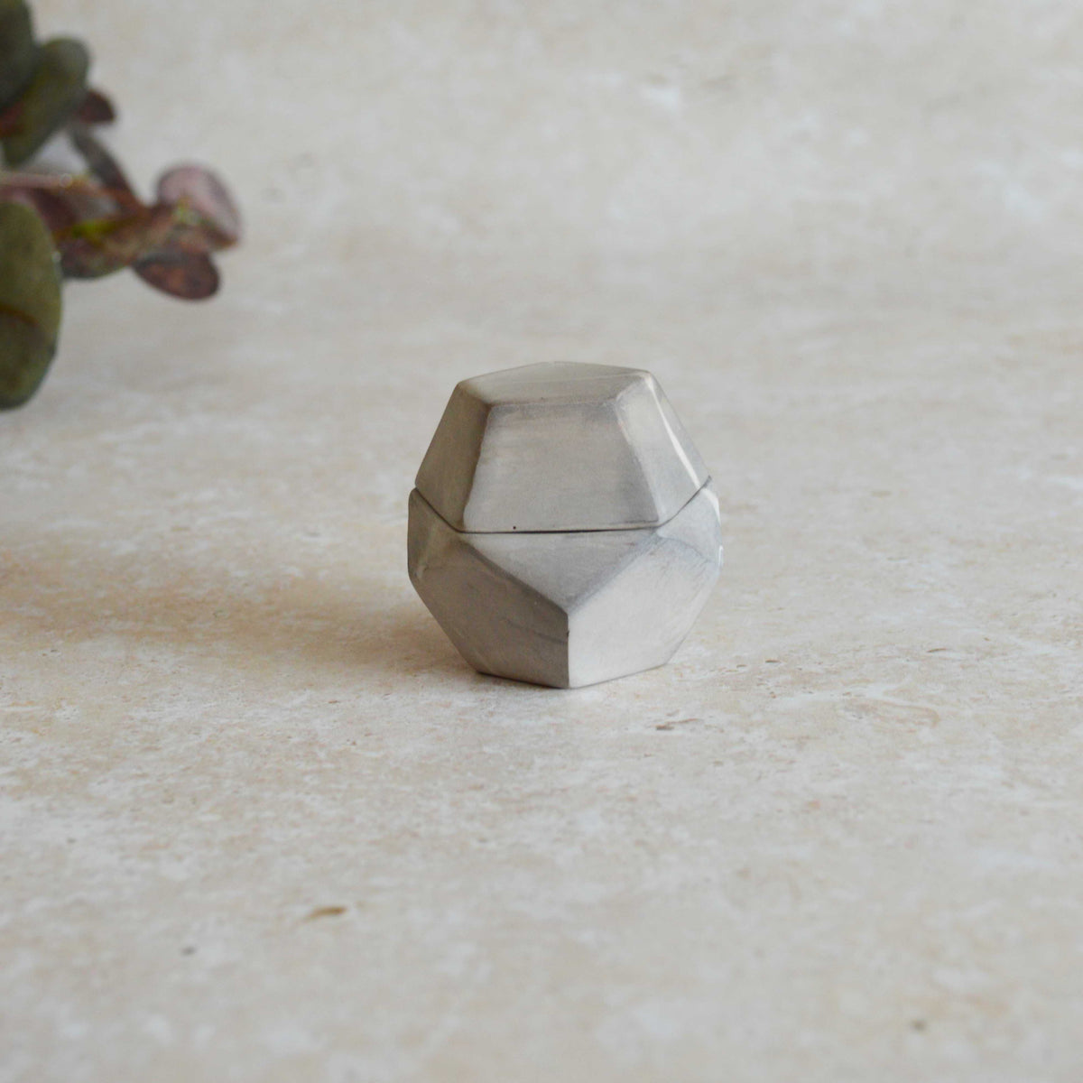 Smoke Fired Dodecahedron | Small | Smoke Fired | Porcelain