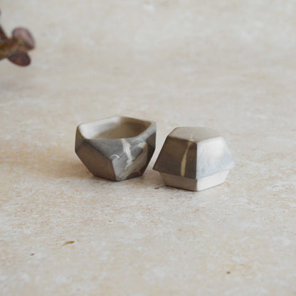 Smoke Fired Dodecahedron | Small | Smoke Fired | Porcelain