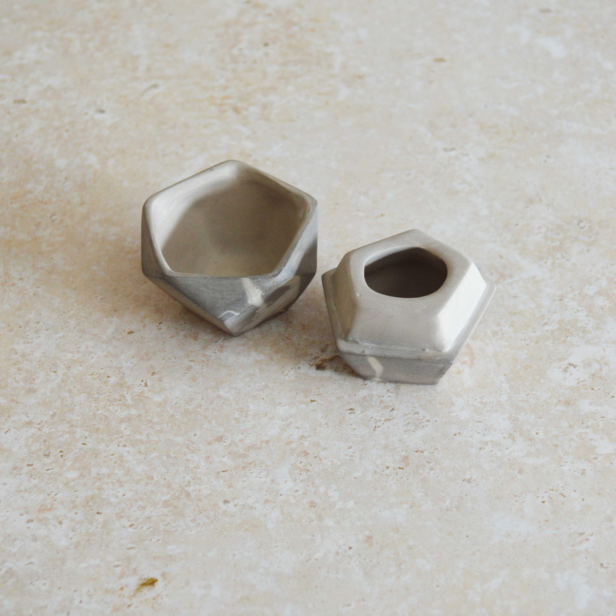 Smoke Fired Dodecahedron | Small | Smoke Fired | Porcelain