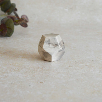 Smoke Fired Dodecahedron | Small | Smoke Fired | Porcelain