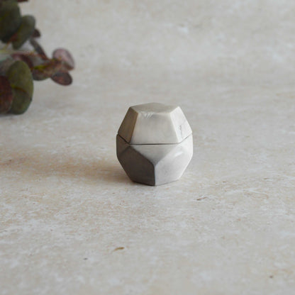 Smoke Fired Dodecahedron | Small | Smoke Fired | Porcelain