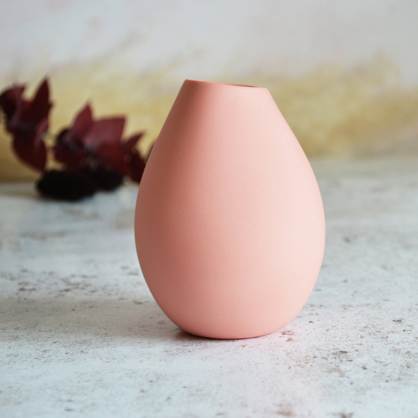 Pastel Pink Bud Vase With An Embossed Gold Heart | Valentines | Flower Vase | Porcelain